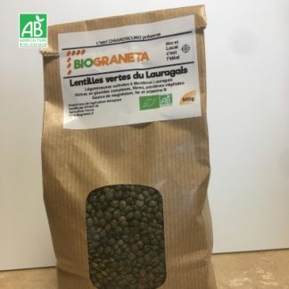 Lentille verte bio du lauragais