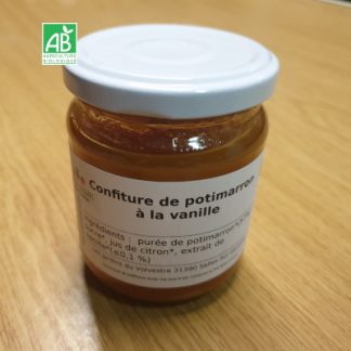 Confiture Potimarron vanille bio